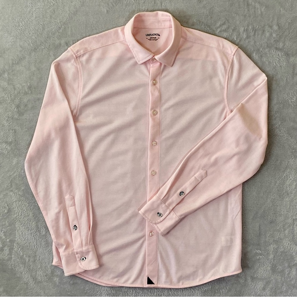 UNTUCKit Mens Medium Pink Casual Button Up Shirt 100% Cotton